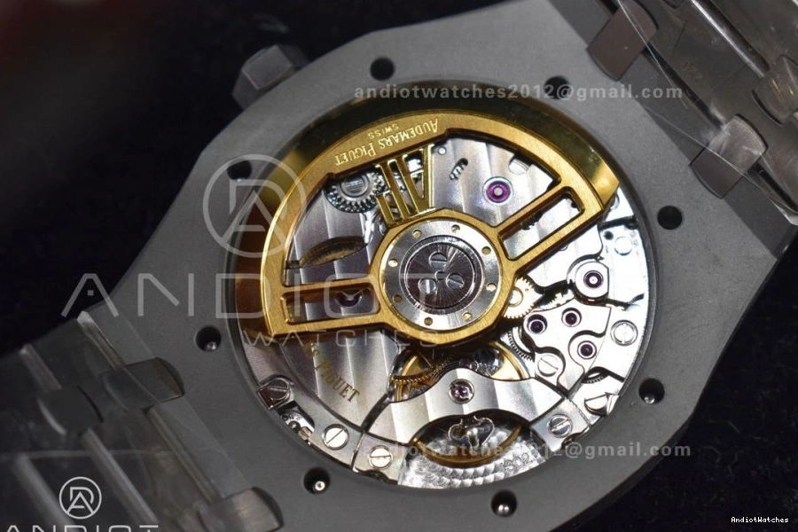 Dial Oak SS 41mm Royal Affordable Textured Clone Best Super on APSF A4302 449 Bracelet Edition SS White 15500 1:1 0504